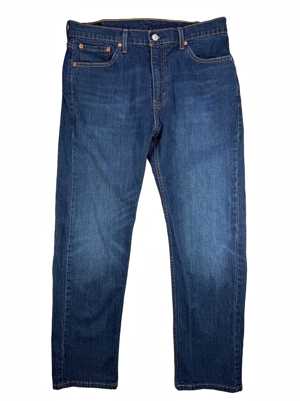 Levi’s 505 Men’s Jeans W33 L33 Actual 33-34x29 Straight Leg Blue Denim - Picture 2 of 7